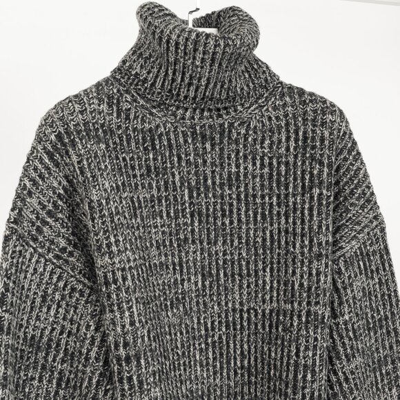 Acne Studios Grey Wool Ribbed Turtleneck Sweater - Picture 4 of 11